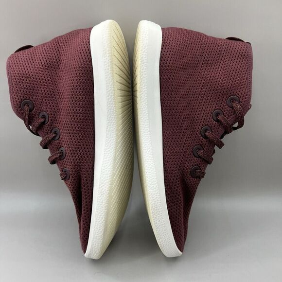 Allbirds Tree Toppers Men Size 10 Shoes Burgundy Red High Top Sneakers 0918 RM1 - Picture 6 of 8
